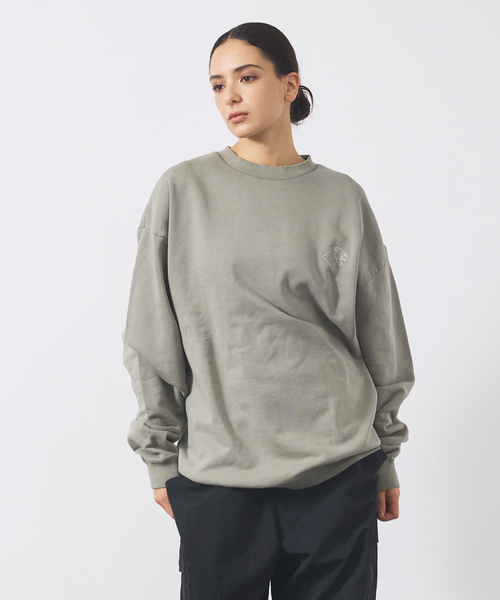 POLeR(ポーラー)の「【POLER/ポーラー】EMB PIGMENT DYE CREW/ピグメント加工./ユニセックス(スウェット・メンズ・グレー/ブラック・M/L)」の7枚目の写真