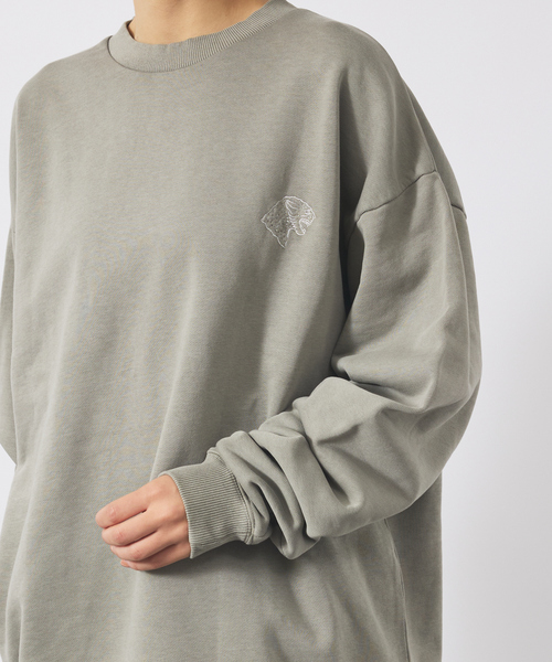 POLeR(ポーラー)の「【POLER/ポーラー】EMB PIGMENT DYE CREW/ピグメント加工./ユニセックス(スウェット・メンズ・グレー/ブラック・M/L)」の10枚目の写真