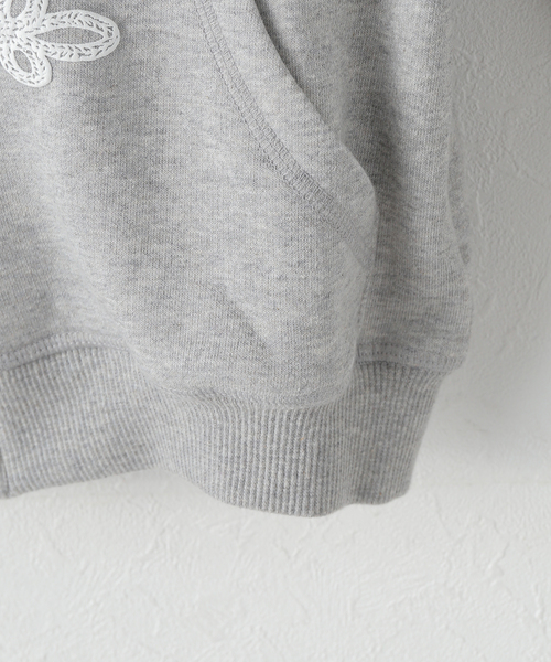 OPEN Yy(オープンワイワイ)の「【Geek Office / ギークオフィス】OPEN YY Knitted LOOP BUTTON EFFECT HOODIE(パーカー・レディース・チャコールグレー・SMALL)」の8枚目の写真