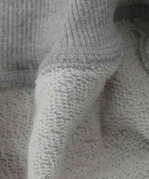 OPEN Yy(オープンワイワイ)の「【Geek Office / ギークオフィス】OPEN YY Knitted LOOP BUTTON EFFECT HOODIE(パーカー・レディース・チャコールグレー・SMALL)」の9枚目の写真