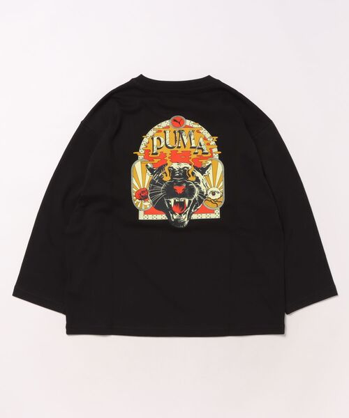 PUMA（プーマ）の「PUMA SKATEBOARDING/プーマ スケートボーディング 長袖 Tシャツ キッズ ロンT バックプリント MX LS TEE 636013（Tシャツ/カットソー・キッズ・ブラック/ホワイト・130cm/140cm/150cm/160cm）」の3枚目の写真