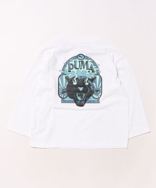 PUMA（プーマ）の「PUMA SKATEBOARDING/プーマ スケートボーディング 長袖 Tシャツ キッズ ロンT バックプリント MX LS TEE 636013（Tシャツ/カットソー・キッズ・ブラック/ホワイト・130cm/140cm/150cm/160cm）」の4枚目の写真