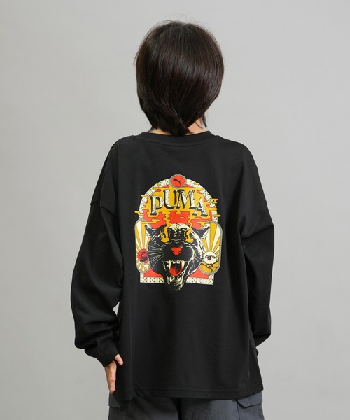 PUMA（プーマ）の「PUMA SKATEBOARDING/プーマ スケートボーディング 長袖 Tシャツ キッズ ロンT バックプリント MX LS TEE 636013（Tシャツ/カットソー・キッズ・ブラック/ホワイト・130cm/140cm/150cm/160cm）」の13枚目の写真