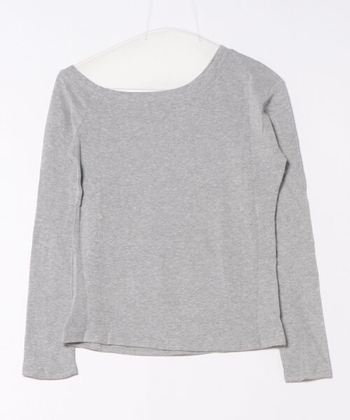 Lace Ladies(レースレディース)の「ソリッドカラー ワンショルダー 長袖 カット トップス(Tシャツ/カットソー・レディース・ブラック/ライトグレー/ホワイト/ダークグレー・FREE)」の5枚目の写真