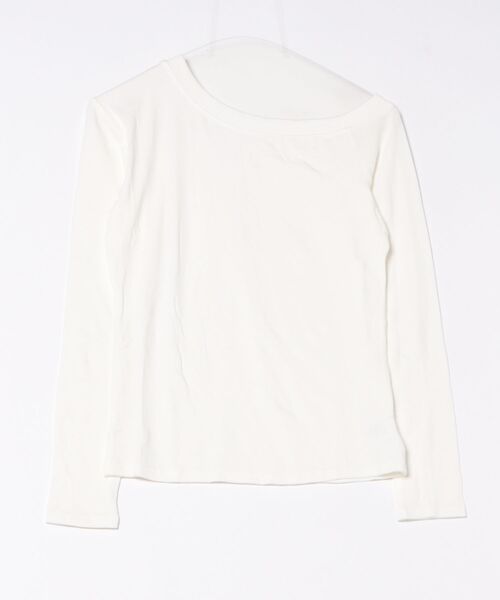 Lace Ladies(レースレディース)の「ソリッドカラー ワンショルダー 長袖 カット トップス(Tシャツ/カットソー・レディース・ブラック/ライトグレー/ホワイト/ダークグレー・FREE)」の15枚目の写真