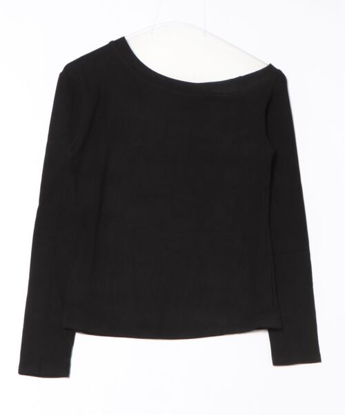 Lace Ladies(レースレディース)の「ソリッドカラー ワンショルダー 長袖 カット トップス(Tシャツ/カットソー・レディース・ブラック/ライトグレー/ホワイト/ダークグレー・FREE)」の17枚目の写真