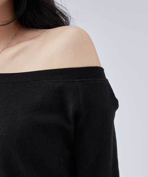 Lace Ladies(レースレディース)の「ソリッドカラー ワンショルダー 長袖 カット トップス(Tシャツ/カットソー・レディース・ブラック/ライトグレー/ホワイト/ダークグレー・FREE)」の12枚目の写真