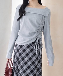 CLEAR BASIC | サイドドロスト長袖リブカットソー［大人 カジュアル 着回し力抜群］≪AW新作≫(Tシャツ/カットソー)