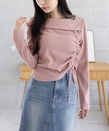 CLEAR BASIC | 【8色展開／人気定番】サイドドロスト長袖リブカットソー［大人 カジュアル 着回し力抜群］(Tシャツ/カットソー)