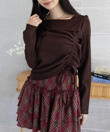 CLEAR BASIC | サイドドロスト長袖リブカットソー［大人 カジュアル 着回し力抜群］≪AW新作≫(Tシャツ/カットソー)