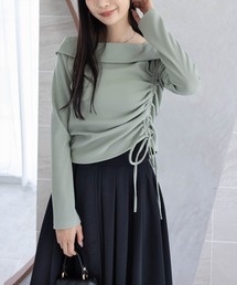 CLEAR BASIC（クリアベーシック）の「【8色展開/定番】サイドドロスト長袖リブカットソー［大人 カジュアル 着回し力抜群］（Tシャツ/カットソー）」