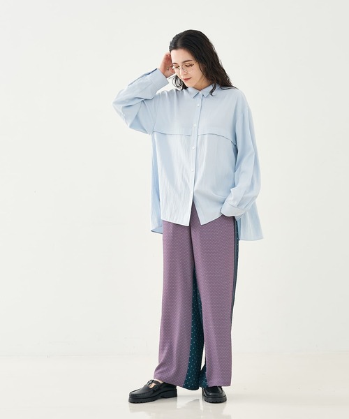 collex（コレックス）の「フロント切替バックギャザーシャツ（シャツ/ブラウス・レディース・ホワイト/イエロー/サックスブルー・フリー）」の10枚目の写真