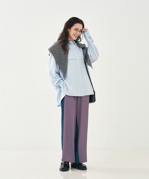 collex（コレックス）の「フロント切替バックギャザーシャツ（シャツ/ブラウス・レディース・ホワイト/イエロー/サックスブルー・フリー）」の11枚目の写真