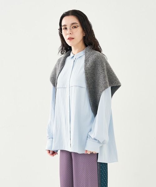 collex（コレックス）の「フロント切替バックギャザーシャツ（シャツ/ブラウス・レディース・ホワイト/イエロー/サックスブルー・フリー）」の15枚目の写真