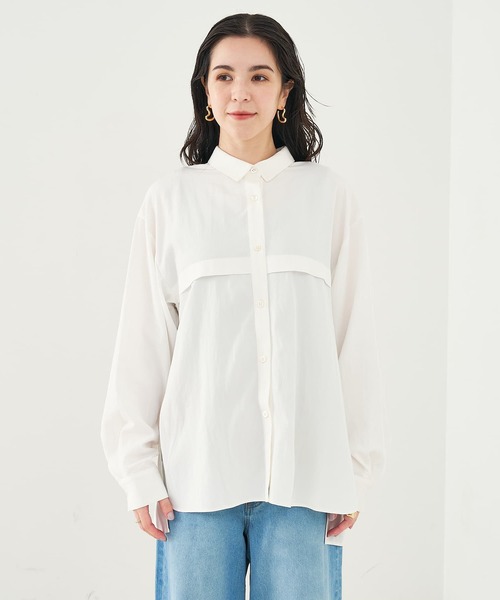 collex（コレックス）の「フロント切替バックギャザーシャツ（シャツ/ブラウス・レディース・ホワイト/イエロー/サックスブルー・フリー）」の21枚目の写真