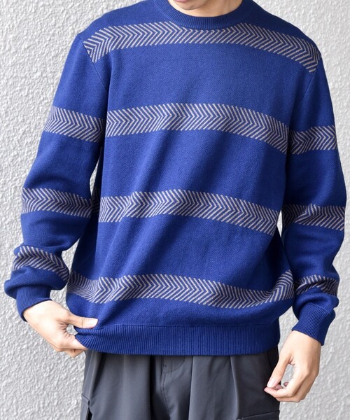 SHIPS any(シップス エニィ)の「SHIPS any:〈手洗い可能〉コットン カシミヤ スウェットライク ニット 25AW◇(ニット/セーター・メンズ・レッド/ダークグレー/ネイビー/トップグレー/ブラック/グレー・SMALL/X-LARGE/LARGE/MEDIUM)」の5枚目の写真