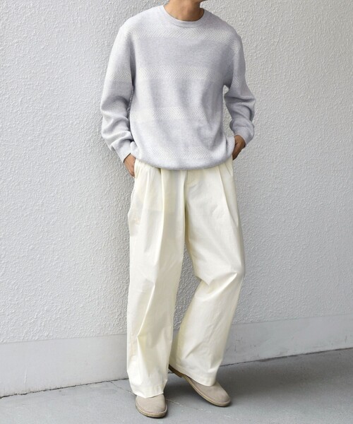 SHIPS any(シップス エニィ)の「SHIPS any:〈手洗い可能〉コットン カシミヤ スウェットライク ニット 25AW◇(ニット/セーター・メンズ・レッド/ダークグレー/ネイビー/トップグレー/ブラック/グレー・SMALL/X-LARGE/LARGE/MEDIUM)」の8枚目の写真