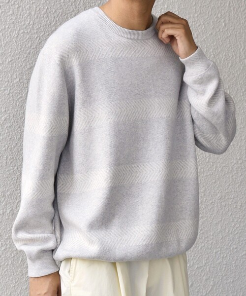 SHIPS any(シップス エニィ)の「SHIPS any:〈手洗い可能〉コットン カシミヤ スウェットライク ニット 25AW◇(ニット/セーター・メンズ・レッド/ダークグレー/ネイビー/トップグレー/ブラック/グレー・SMALL/X-LARGE/LARGE/MEDIUM)」の12枚目の写真