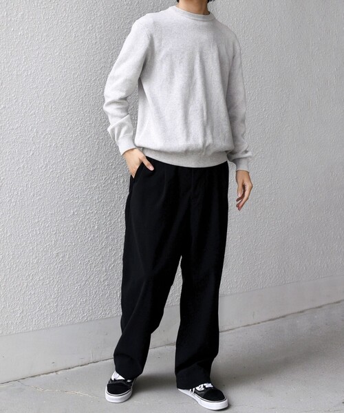 SHIPS any(シップス エニィ)の「SHIPS any:〈手洗い可能〉コットン カシミヤ スウェットライク ニット 25AW◇(ニット/セーター・メンズ・レッド/ダークグレー/ネイビー/トップグレー/ブラック/グレー・SMALL/X-LARGE/LARGE/MEDIUM)」の13枚目の写真