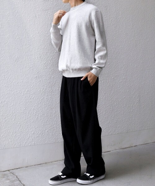 SHIPS any(シップス エニィ)の「SHIPS any:〈手洗い可能〉コットン カシミヤ スウェットライク ニット 25AW◇(ニット/セーター・メンズ・レッド/ダークグレー/ネイビー/トップグレー/ブラック/グレー・SMALL/X-LARGE/LARGE/MEDIUM)」の14枚目の写真