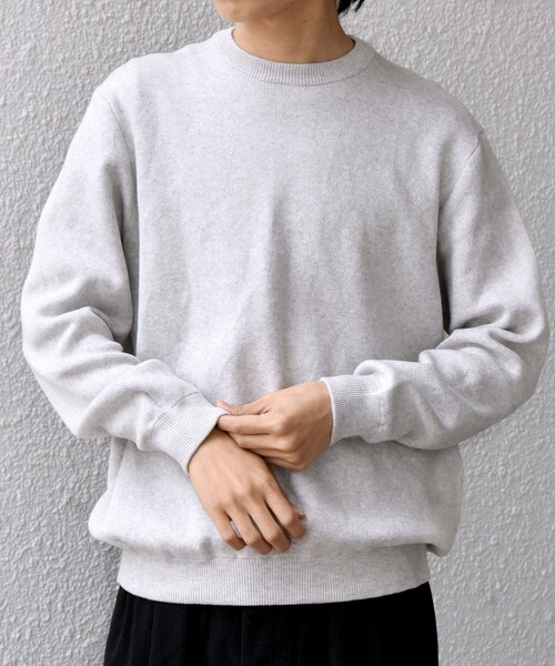 SHIPS any(シップス エニィ)の「SHIPS any:〈手洗い可能〉コットン カシミヤ スウェットライク ニット 25AW◇(ニット/セーター・メンズ・レッド/ダークグレー/ネイビー/トップグレー/ブラック/グレー・SMALL/X-LARGE/LARGE/MEDIUM)」の15枚目の写真