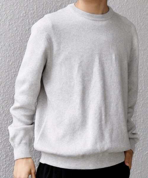 SHIPS any(シップス エニィ)の「SHIPS any:〈手洗い可能〉コットン カシミヤ スウェットライク ニット 25AW◇(ニット/セーター・メンズ・レッド/ダークグレー/ネイビー/トップグレー/ブラック/グレー・SMALL/X-LARGE/LARGE/MEDIUM)」の17枚目の写真