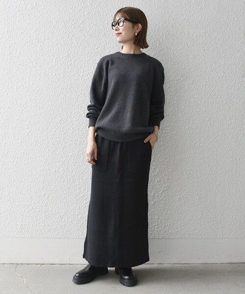 SHIPS any(シップス エニィ)の「SHIPS any:〈手洗い可能〉コットン カシミヤ スウェットライク ニット 25AW◇(ニット/セーター・メンズ・レッド/ダークグレー/ネイビー/トップグレー/ブラック/グレー・SMALL/X-LARGE/LARGE/MEDIUM)」の18枚目の写真