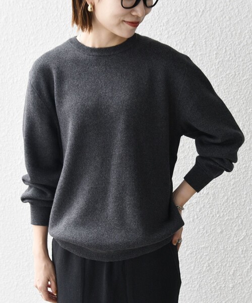 SHIPS any(シップス エニィ)の「SHIPS any:〈手洗い可能〉コットン カシミヤ スウェットライク ニット 25AW◇(ニット/セーター・メンズ・レッド/ダークグレー/ネイビー/トップグレー/ブラック/グレー・SMALL/X-LARGE/LARGE/MEDIUM)」の19枚目の写真