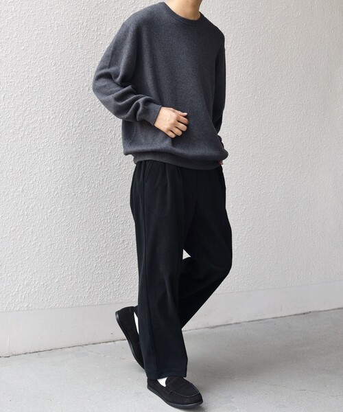 SHIPS any(シップス エニィ)の「SHIPS any:〈手洗い可能〉コットン カシミヤ スウェットライク ニット 25AW◇(ニット/セーター・メンズ・レッド/ダークグレー/ネイビー/トップグレー/ブラック/グレー・SMALL/X-LARGE/LARGE/MEDIUM)」の21枚目の写真