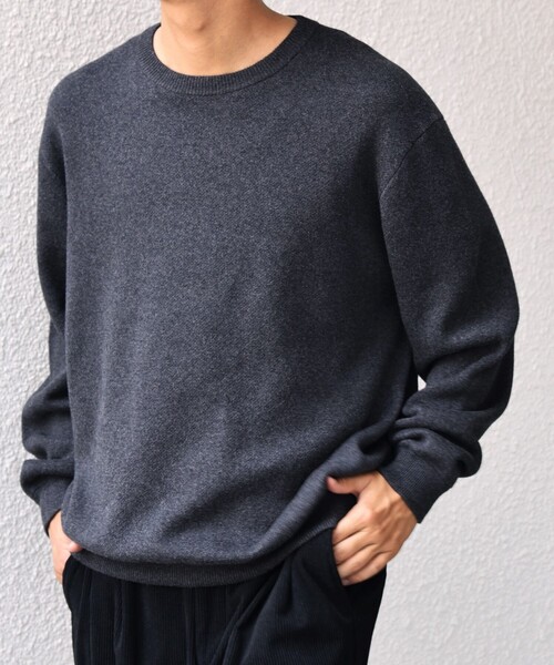 セール】SHIPS any:〈手洗い可能〉コットン カシミヤ スウェットライク