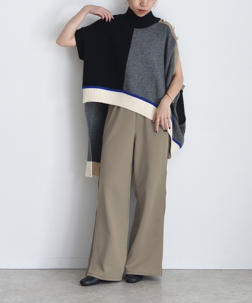 シルエットアレンジ可能】ボンディング サイドジップ パンツ Eimee Law