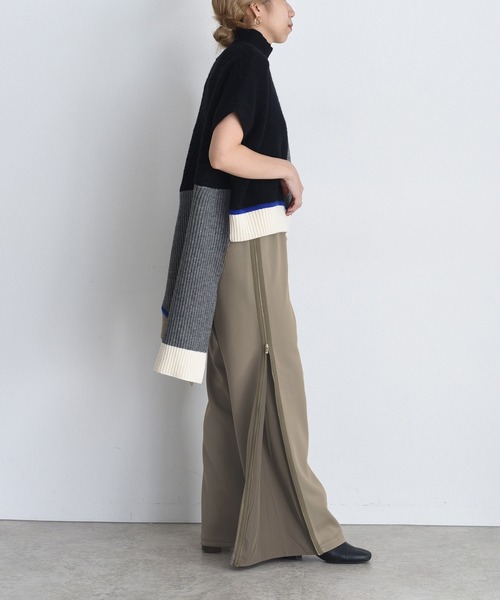 シルエットアレンジ可能】ボンディング サイドジップ パンツ Eimee Law