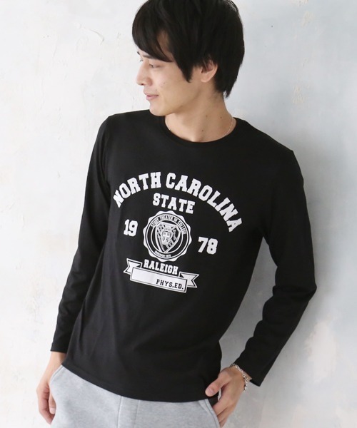 ARCADE(アーケード)の「ロンT アメカジなど カジュアルロゴプリント(Tシャツ/カットソー・メンズ・ブラック系その他/ホワイト系その他/ワイン/ブラック系その他4/ホワイト系その他3/ホワイト系その他4/ブラック系その他3/チャコールグレー/グレー/ネイビー・LL/L/M)」の5枚目の写真