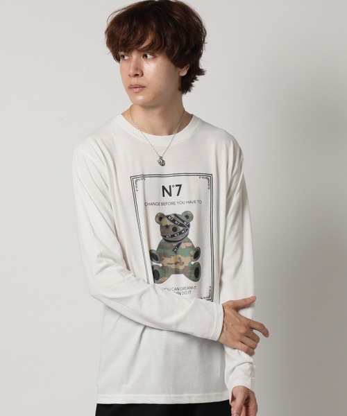 ARCADE(アーケード)の「ロンT アメカジなど カジュアルロゴプリント(Tシャツ/カットソー・メンズ・ブラック系その他/ホワイト系その他/ワイン/ブラック系その他4/ホワイト系その他3/ホワイト系その他4/ブラック系その他3/チャコールグレー/グレー/ネイビー・LL/L/M)」の4枚目の写真