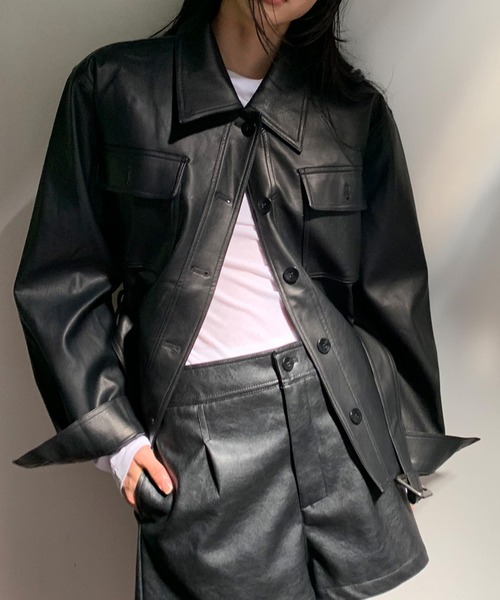 合皮レザージャケット Fano Studios ヴィンテージ加工 Fano Studios ライダースジャケットのファッション通販ページ-chuclla