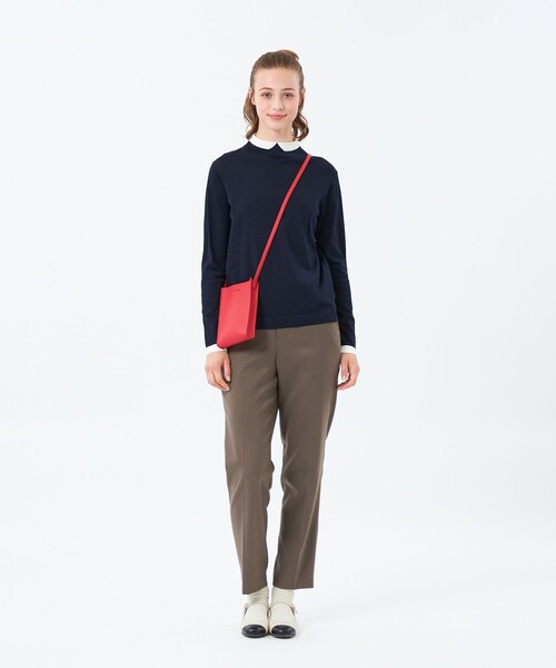 MACKINTOSH PHILOSOPHY(マッキントッシュ フィロソフィー)の「【25年秋冬モデル】Cleric Collar Knit ロングスリーブ(ニット/セーター・レディース・チャコールグレー/ホワイト系その他/ダークネイビー/ブラウン・38)」の15枚目の写真