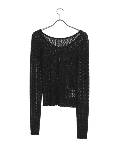 Dita Muaj.(ディータムアージュ)の「【2WAY仕様】カットレースシアーロンT/レイヤードにも◎(Tシャツ/カットソー・レディース・ブラック/ホワイト・FREE)」の13枚目の写真