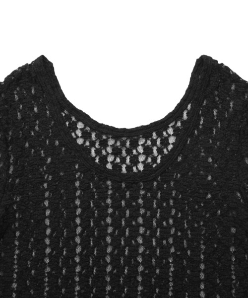 Dita Muaj.(ディータムアージュ)の「【2WAY仕様】カットレースシアーロンT/レイヤードにも◎(Tシャツ/カットソー・レディース・ブラック/ホワイト・FREE)」の15枚目の写真