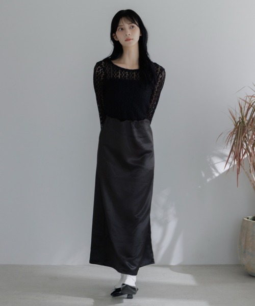 Dita Muaj.(ディータムアージュ)の「【2WAY仕様】カットレースシアーロンT/レイヤードにも◎(Tシャツ/カットソー・レディース・ブラック/ホワイト・FREE)」の20枚目の写真