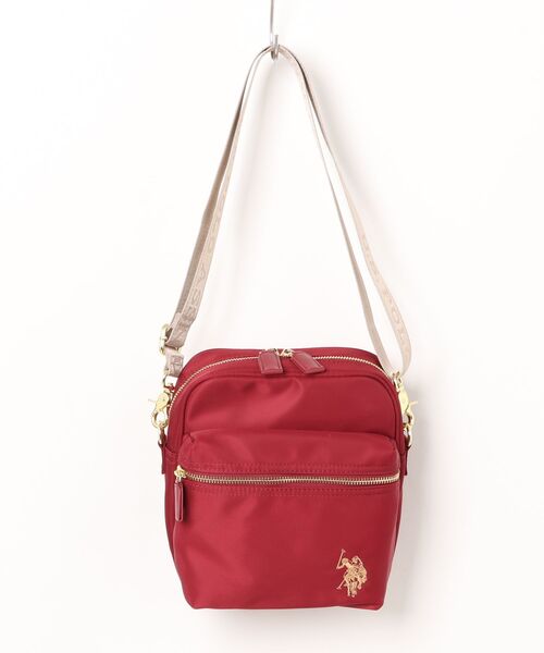 U.S. POLO ASSN.(ユーエスポロアッスン)の「【U.S. POLO ASSN.】 ユーエスポロアッスン ナイロン スクエアショルダーバッグ USPA-2720(ショルダーバッグ・レディース・ライトグレー/ブラウン/ワインレッド/ブラック・FREE)」の12枚目の写真