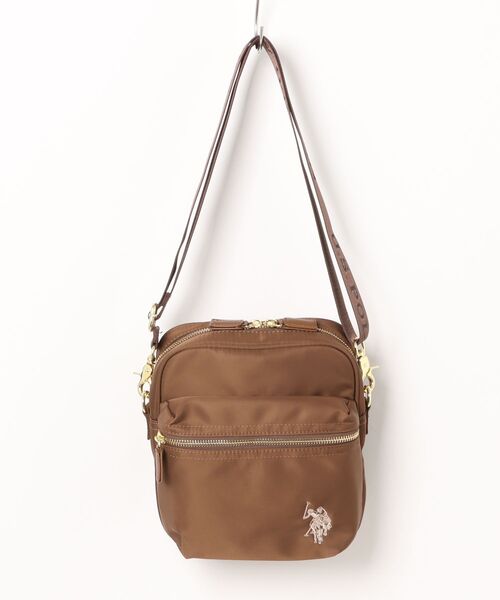 U.S. POLO ASSN.(ユーエスポロアッスン)の「【U.S. POLO ASSN.】 ユーエスポロアッスン ナイロン スクエアショルダーバッグ USPA-2720(ショルダーバッグ・レディース・ライトグレー/ブラウン/ワインレッド/ブラック・FREE)」の10枚目の写真