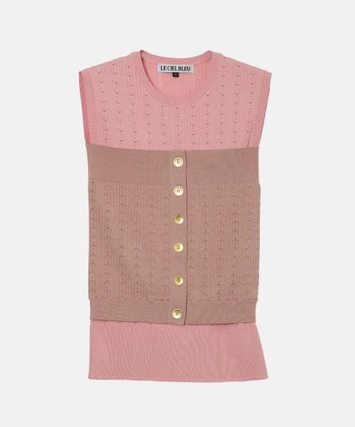 LE CIEL BLEU ピンク ニット LE CIEL BLEU ピンク 長袖ニット 36 - メルカリ