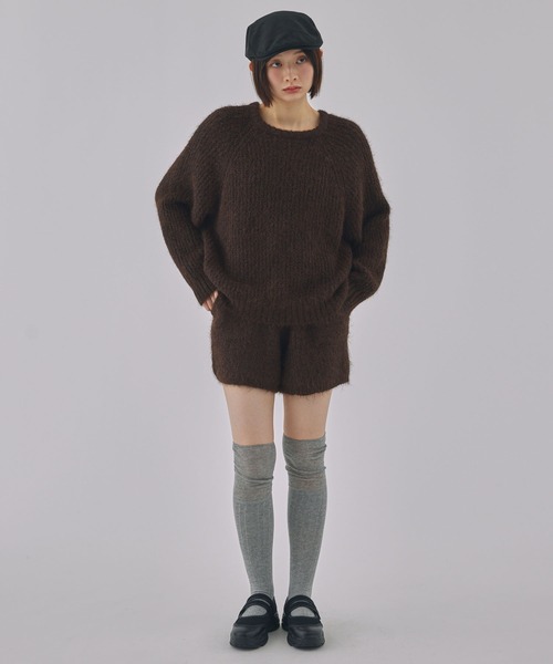 Unblend】切り替えリブ スラウチニーハイソックス MONO-MART LADY'S