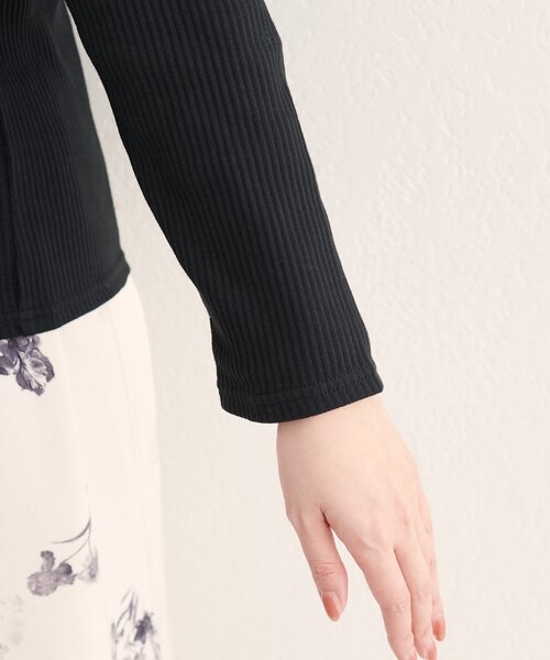 natural couture(ナチュラルクチュール)の「【WEB限定】テレコ2WAYプリンセスT(Tシャツ/カットソー・レディース・ブラウン/ボルドー/モカ/オフホワイト/ブラック/サックスブルー・FREE)」の19枚目の写真