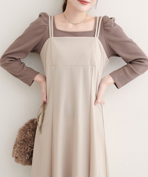 natural couture(ナチュラルクチュール)の「【WEB限定】テレコ2WAYプリンセスT(Tシャツ/カットソー・レディース・ブラウン/ボルドー/モカ/オフホワイト/ブラック/サックスブルー・FREE)」の13枚目の写真