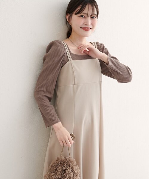natural couture(ナチュラルクチュール)の「【WEB限定】テレコ2WAYプリンセスT(Tシャツ/カットソー・レディース・ブラウン/ボルドー/モカ/オフホワイト/ブラック/サックスブルー・FREE)」の11枚目の写真