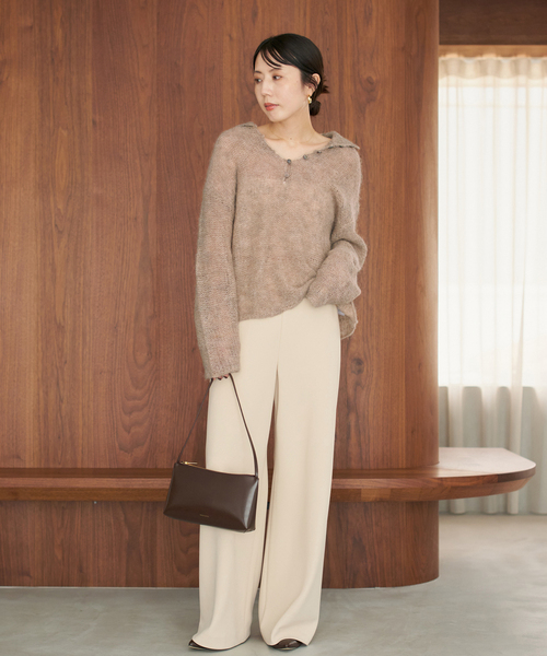 plage(プラージュ)の「《追加》Bias Relax パンツ 5(その他パンツ・レディース・ブラック/ベージュ・38/36/34)」の3枚目の写真