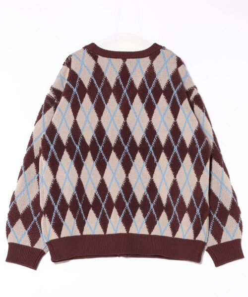 PBLIM（ページボーイリム）の「《UNISEX》アーガイルカーディガン（カーディガン/ボレロ・レディース・ブラック/ブラウン・FREE）」の11枚目の写真