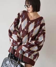 PBLIM | 《UNISEX》アーガイルカーディガン(カーディガン/ボレロ)
