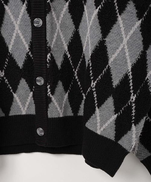 PBLIM（ページボーイリム）の「《UNISEX》アーガイルカーディガン（カーディガン/ボレロ・レディース・ブラック/ブラウン・FREE）」の7枚目の写真